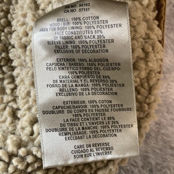 Levi's Jacket Mens XXL Brn Faux Fur Lined Hoodie Heavy Duty Field Barn Chore NEW - Picture 10 of 11